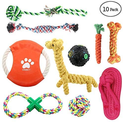 ONBET Puppy Dog Chew Toys For Teething Training 