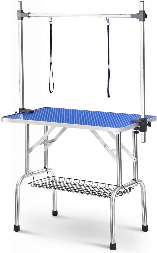Adjustable Portable Stainless Steel Dog Grooming Table by BTM